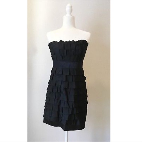 đź‘—Phoebe Couture Black Strapless Ribbon Dressđź‘— - Picture 1 of 12
